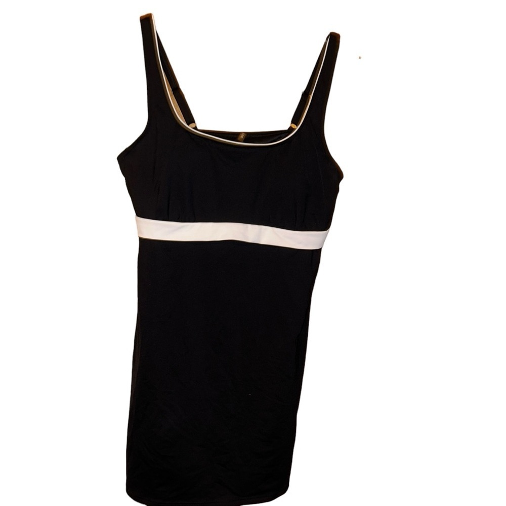 Lands’End black/white swim dress plus size 16 bathing suit
